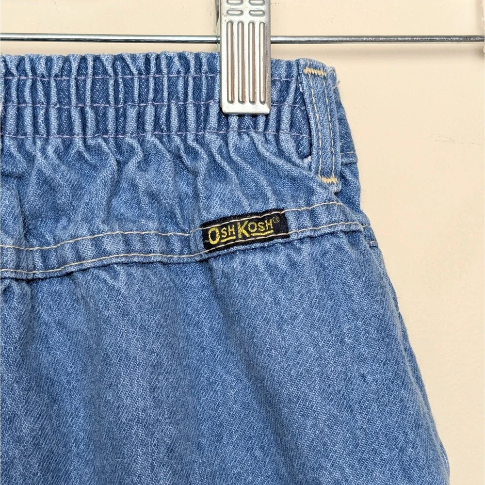 Vintage OshKosh B'Gosh 80s Denim Jean Skirt Made‎ in USA Girls Size 4/5
